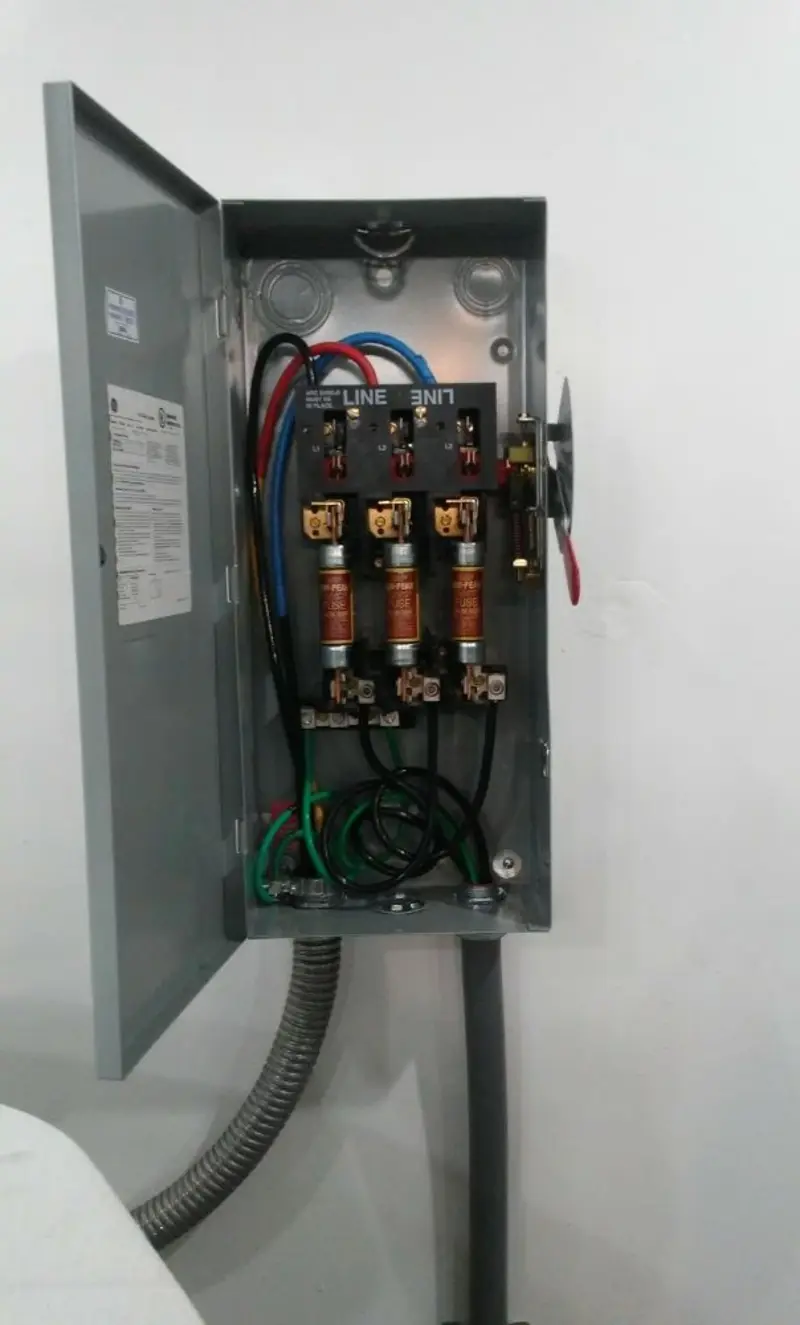 Three-phase disconnect switch installed for Electrical Wiring & Rewiring in Joplin